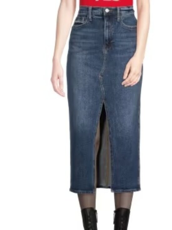Hudson Jeans Dresses & Skirts - Hudson Front Slit Midi Denim Skirt Size 26